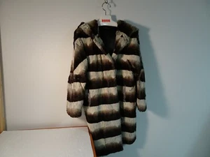 Damen Chinchilla Mantel mit Kapuze - Gr. M - Bild 1 von 8