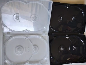 Various DVD Cases 14mm/7mm Clear/Black/Mixed Replacement Media Used lot - Afbeelding 1 van 8