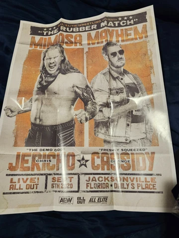 All Elite Wrestling Crate Mimosa Mayhem 22" x 17" Poster Jericho Vs. Orange Out Cover
