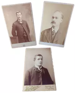 Antike Kabinettkarte Fotos Lot viktorianische Männer Hayden Kimball Davis Trödel Zeitschriften - Bild 1 von 11