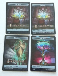 MAGIC THE GATHERING TREASURE TOKEN ARTIFACT 4 CARD SET SOUTHEAST ASIA EXCLUSIVE - Picture 1 of 4