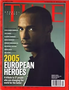 Thierry Henry European Heroes Time Magazine 2005 NO LABEL !! - Picture 1 of 1
