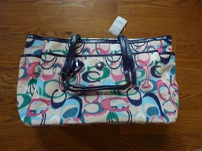 COACH F24445 SUPER RARE AUTHENTIC COACH IKAT SIGNATURE C DIAPER BAG NWT NIP - Image 1 of 4