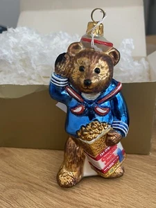 1999 Kurt S. Adler Cracker Jack Bear Ornament Polonaise Collection **Damaged** - Picture 1 of 4