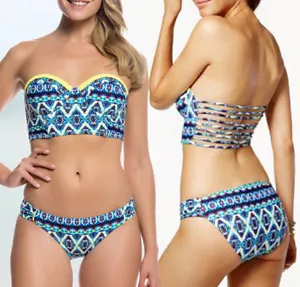 NWT Jessica Simpson To Dye For Bandeau Strappy UW Bikini Swimsuit Top Women's - Bild 1 von 7