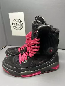 Jordan Flight 9 414561 001 Black Pink 6’ Youth Sz 6.5Y Women Sz 8 Preowned - Picture 1 of 12