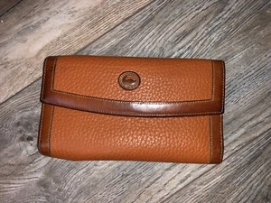 Donney & Bourke Large Wallet In Camel Brown Leather Vintage - Picture 1 of 5