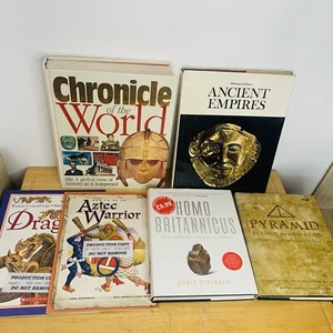 History Book Bundle x 6 Mixed Lot Ancient World, Empire, Pyramids, Human Life - Picture 1 of 8