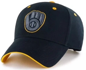 Milwaukee Brewers MLB Black Tonal Vintage Money Maker Hat Cap Men's Adjustable - Picture 1 of 2