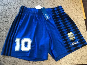 Argentina 1994 Diego Maradona Adidas Reissue Soccer Football Shorts NWT AFA XL - Picture 1 of 5