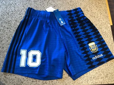 Argentina 1994 Diego Maradona Adidas Reissue Soccer Football Shorts AFA Medium M - Image 1 of 4