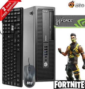 Gaming HP 800G1 Desktop SFF Computer Core i5 8GB 1TB NVIDIA GT 1030 WiFi Win10 - Picture 1 of 11