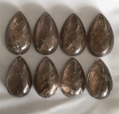 Araña de cuarzo cristal roca natural colgantes prismas ámbar media pera 80 mm 8 piezas Foto 1 de 4