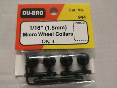 1/16" Micro Stellringe für Ø 1,5mm Achsen Mini-Scale Modelle VE=4 Stück Du-Bro  - Bild 1 von 2
