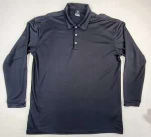 Nike Golf Langarm Poloshirt Herren XL schwarz strukturiert stärkere Fadenzahl - Bild 1 von 9