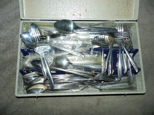 67 Piece  Wm A. Rogers Sweep Flower Pattern Silverware Set - Picture 1 of 8