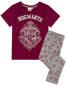 Pigiama bambina Harry Potter Hogwarts Crest stampa glitter età 5-6 - Foto 1 di 1