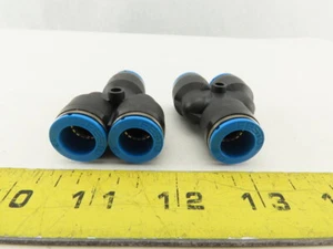 Festo 12mm Tube Push To Connect 3 Way Wye Y Fitting Lot of 2 - Picture 1 of 6