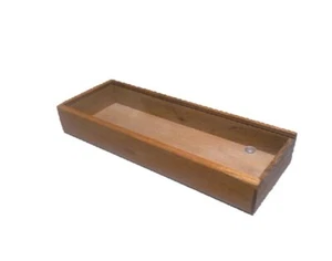 Wood Cigar Holder Case Acrylic Lid Gift Box - Holds 3 Cigars - Picture 1 of 1