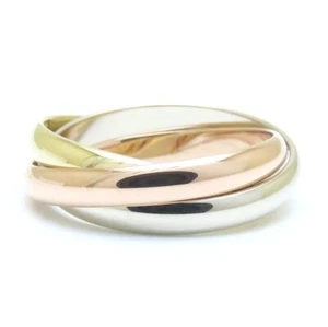 CARTIER Trinity K18Tri-color Gold ring Size 51 /293573 - Imagen 1 de 8