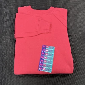 Vintage 90s Hanes Her Way Raglan Sweatshirt Womens Medium Pink Made USA NEU - Bild 1 von 7