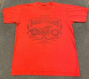 Vintage HARLEY DAVIDSON T-Shirt HERREN MEDIUM M Rot Tee Motorrad Biker Retro Herren - Bild 1 von 6