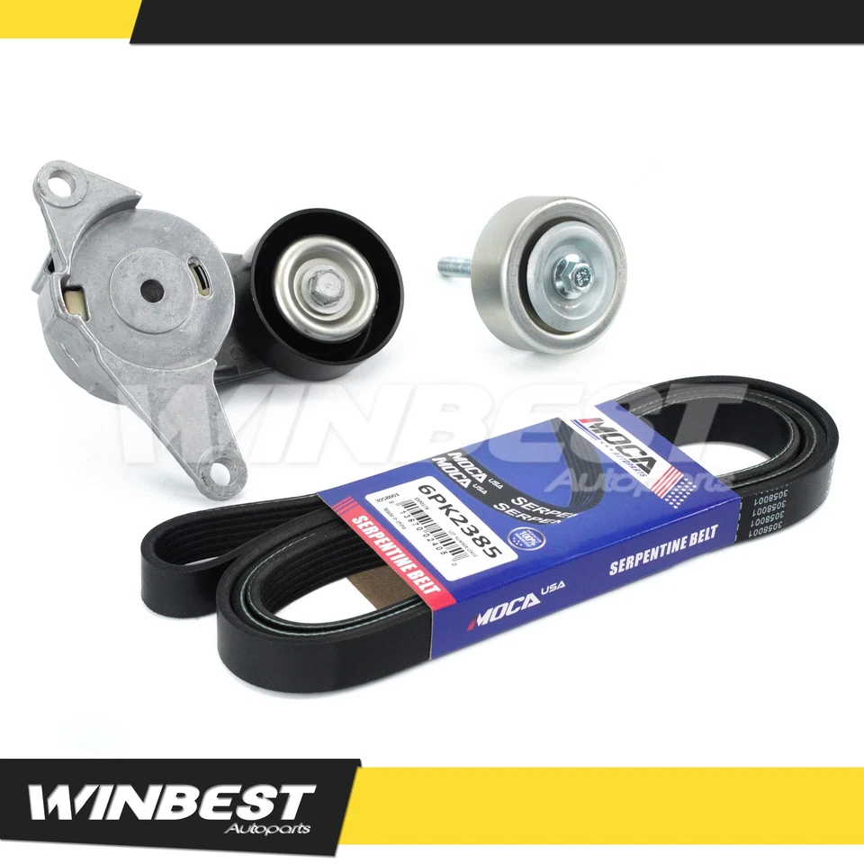 Serpentine Belt Component Kit for Buick Enclave GMC Acadia Chevrolet Traverse - Image 1 of 4
