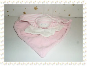 Doudou Lutin Plat Coeur Rose Blanc  Moulin Roty Moulin Roty - Picture 1 of 3