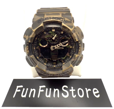 CASIO G SHOCK GA-100CM Military Camouflage Analog Digital Mens Watch From Japan - Image 1 of 4