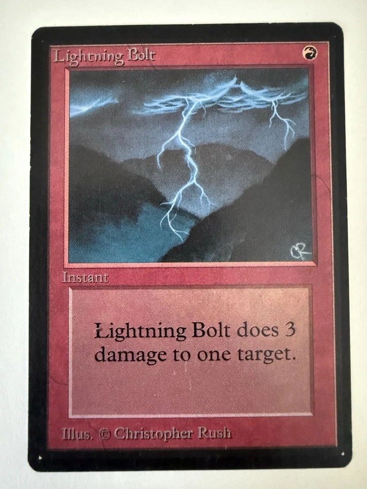 Lightning Bolt Limited Edition - Beta Edition Regular, Magic The Gathering - Image 1 of 2