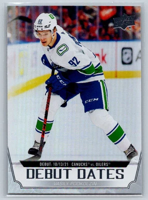 2022-23 Upper Deck #DD-2 Vasily Podkolzin Vancouver Canucks Debut Dates - Image 1 of 2