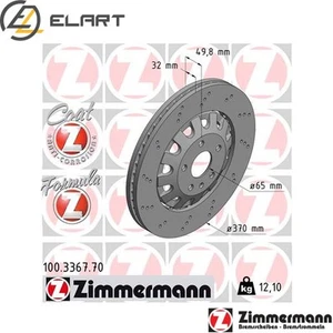 2x BRAKE DISC 100.3367.70 FOR SEAT LEON/ST ATECA CUPRA FORMENTOR AUDI TT 1.2L - Picture 1 of 6