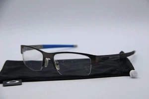 OAKLEY CROSSLINK GUNMETAL NEGRO AZUL AUTÉNTICO GAFAS DE DISEÑO CON ESTUCHE 55-19 - Imagen 1 de 4