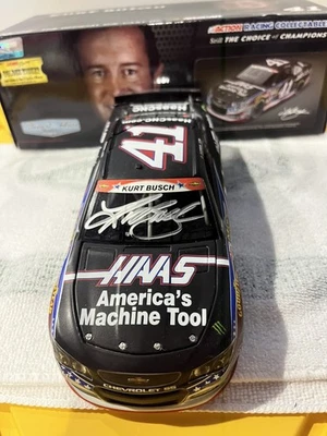 KURT BUSCH 2014 #41 HAAS AUTOMATION ¡SALUDOS AMERICANOS AUTOGRAFIADOS! Foto 1 de 3