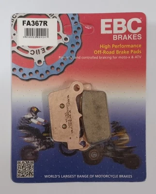 Ebc спеченные задний дисковый тормоз колодки (1 комплект) подходит для Yamaha WR450F (от 2003 до 2022) - Изображение 1 из 4