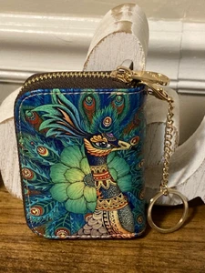 Aphison RFID Blocking Safe Card Wallet Peacock Design - Bild 1 von 9