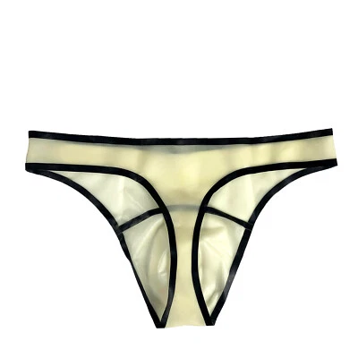 Sexy Latex Rubber Men's Boxer Panties Shorts Transparent Underwear Unique - Image 1 of 4
