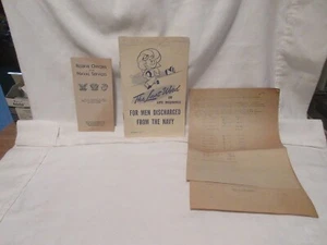 3 Items For Men Being Discharged From The U.S. Navy WWII - Picture 1 of 3