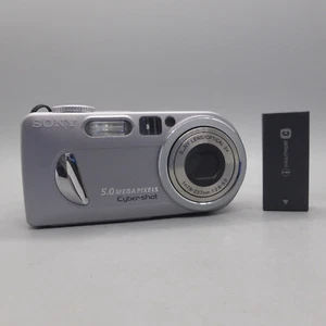 Sony Digital Camera Cybershot DSC-P10 5.0MP Silver Tested - Picture 1 of 10