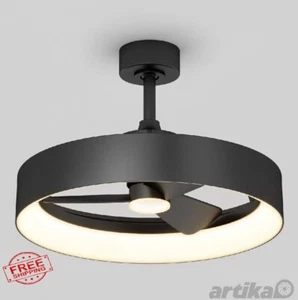 Artika Austin Easy installation Integrated LED Remote Control Black Ceiling Fan - Picture 1 of 9