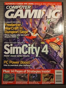 Computer Gaming World Magazine - May 2002 - SimCity 4 Cover also Warcraft III - Picture 1 of 3