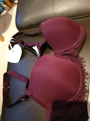 BNWT MIMI HOLLIDAY DEEP BURGUNDY PADDED UNDERWIRED BRA 32B RRP £69 — 第 1/4 张图片