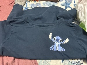 Disney Lilo & Stitch Blue Shirt Youth Small US Size 6 To 8 - Picture 1 of 2