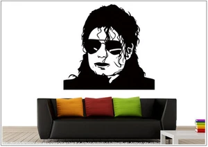 Wandtattoo wandaufkleber wandsticker photo tanzen Porträt michael jackson wph39 - Picture 1 of 1