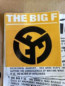 Rare Vintage 1993 "The BIG F - IS" Promo Sticker & Bio Page - Picture 1 of 3
