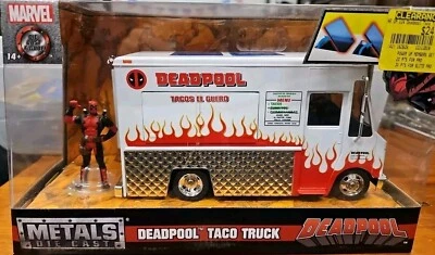 Marvel Deadpool Taco Truck Metals Die Cast Jada Toys 1:24 Scale - Image 1 of 4