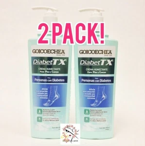 2 PACK GOICOECHEA DIABET TX CREAM HUMECTANTE PARA PERSONAS CON DIABETES 400ML❤️ - Picture 1 of 2