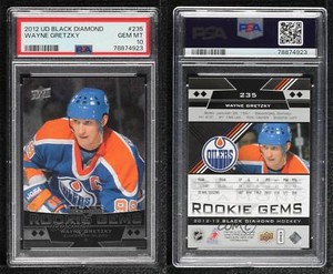 2012 Upper Deck Black Diamond Quad Rookie Gems Wayne Gretzky PSA 10 GEM MT HOF