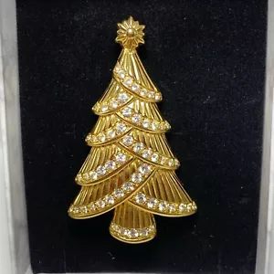 Swarovski Brosche Anstecknadel goldfarben Weihnachtsbaum schwer zu finden B1D - Bild 1 von 13