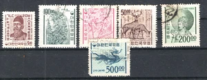 SOUTH KOREA 6 STAMPS USED VF - Picture 1 of 1